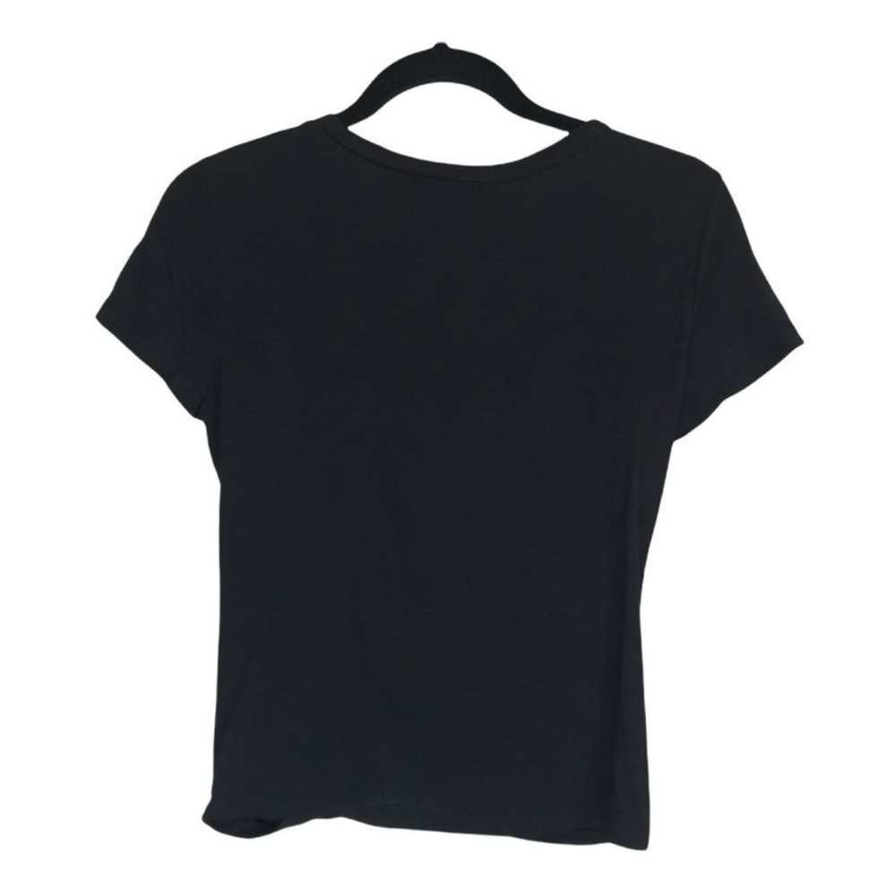 AQUA | Black twisted knot front shirt - Size S - Picture 2 of 5
